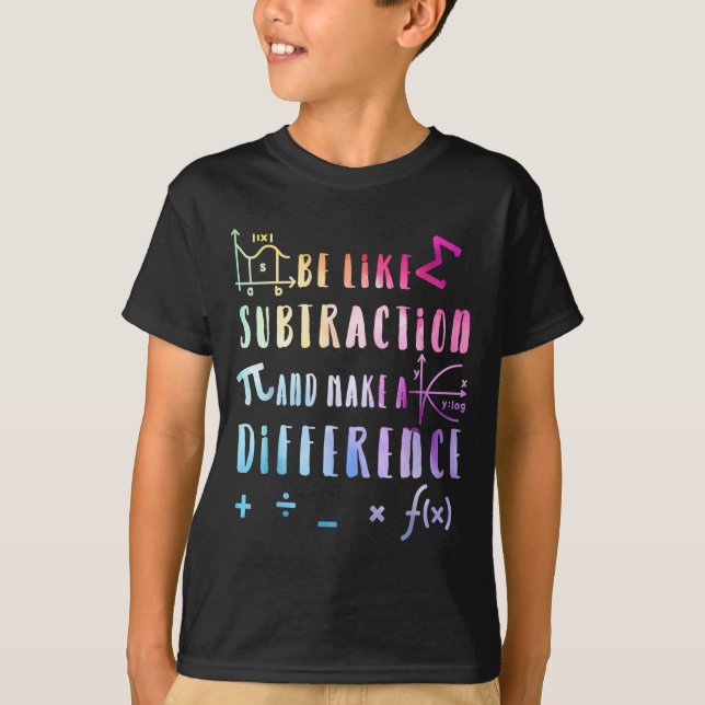 T-shirt Be Like Subtraction Math Quote For Teachers Studen (Devant)