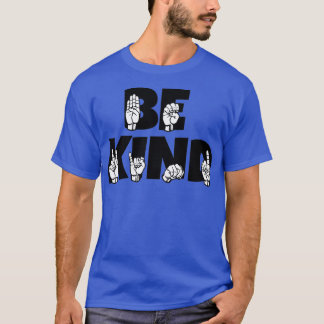 T-shirt BE Texte et ASL noir et blanc 11