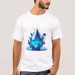 T-shirt "Be Water" Drop Design Haute qualité