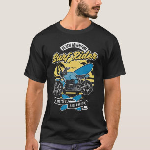 T-shirt Beach Adventure Moto Surf Et Balade Sur B