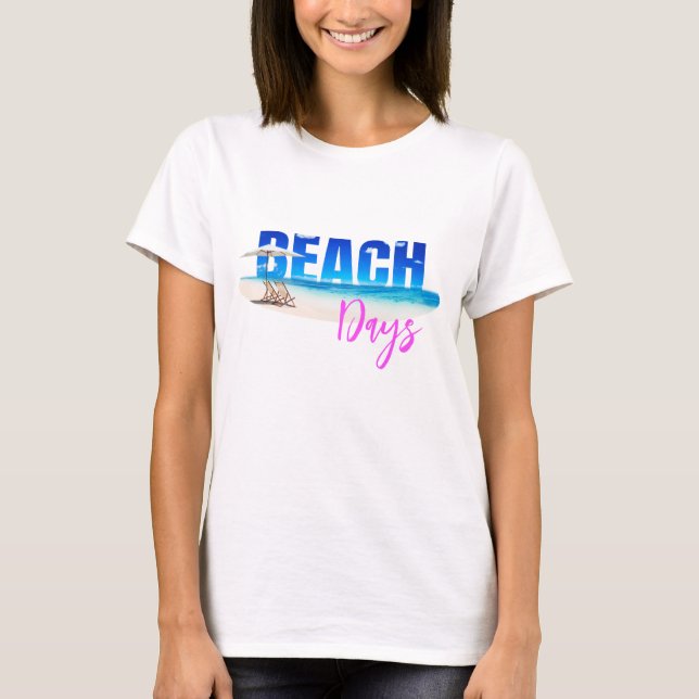 T-Shirt Beach Décontractée Dames d'été (Devant)