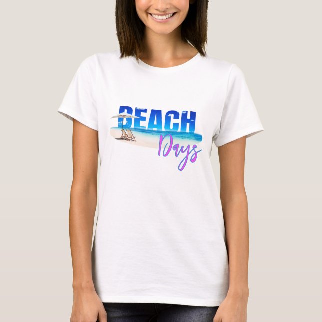 T-Shirt Beach Décontractée Dames d'été (Devant)
