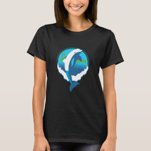 T-SHIRT BEACH LIFE MARINE DOLPHIN SURF