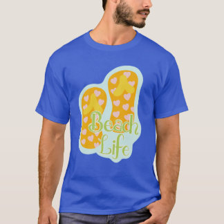 T-shirt Beach Life Summer Flip Flops Aesthetic Sticker boy