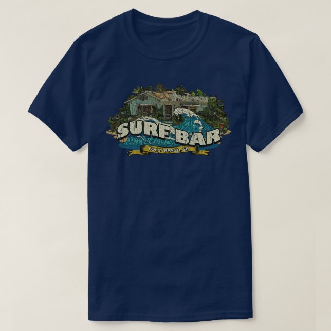 T-shirt Beach Life Surf Bar Folly Beach 2007 (Design devant)