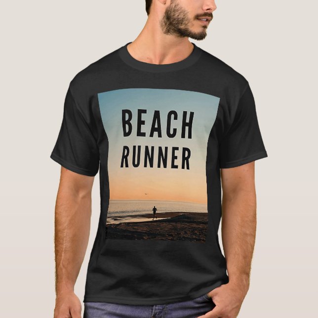 T-shirt Beach Runner sur la plage (Devant)