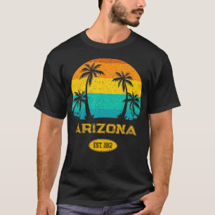 T-shirt Beach Sunset Arizona AZ USA Palm Tree Tropical Ret