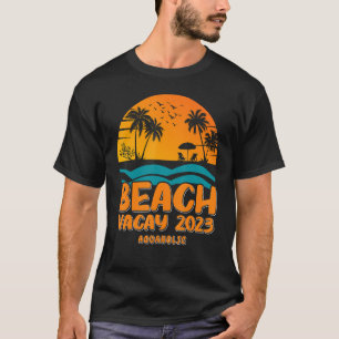 T-shirt Beach Vacay 2023 Aquaholic Design