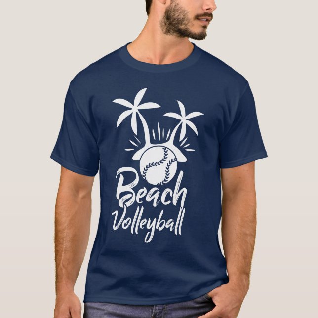 T-shirt Beach Volleyball Game Serve Sports Spike Volleybal (Devant)