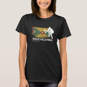 T-shirt Beach Volleyball Grenade Drapeau Aimer Volleyball 