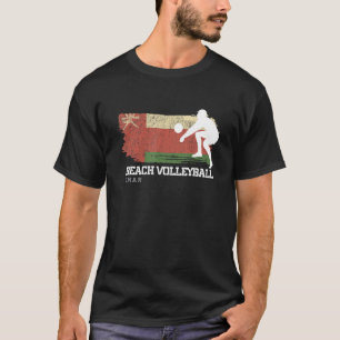 T-shirt Beach Volleyball Oman Drapeau Aimer Volleyball Jou