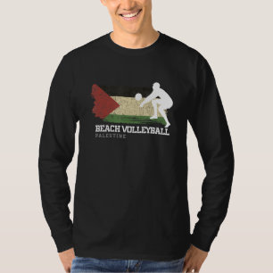 T-shirt Beach Volleyball Palestine Drapeau Amour Volleybal