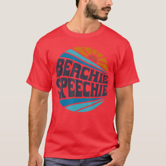T-shirt Beachie Speechie Discours Thérapie Plage Rétro Été