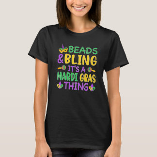T-shirt Beads & Bling It's a Mardi Gras Thing Cool Men Wom