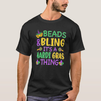 T-shirt Beads & Bling It's a Mardi Gras Thing Cool Men Wom