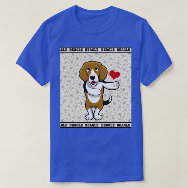 T-shirt Beagle Accueil Élevage des traîneaux et des noeuds (Design devant)