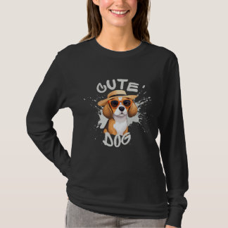T-shirt Beagle adorable en lunettes de soleil | Graphique 
