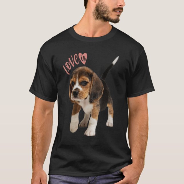 T-shirt Beagle Beagle Amour Est Chien Maman Papa Chiot Ani (Devant)