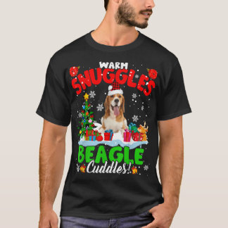 T-shirt Beagle Bouddles Xmas Arbre Plaid Père Noël