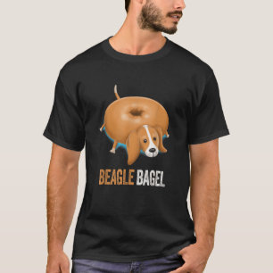 T-shirt Beagle Chien Bagel Pain Pun Animaux Drôle T Chemis