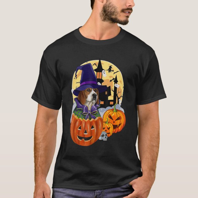 T-shirt Beagle Chien Halloween Costume Chien Beagle Hallow (Devant)