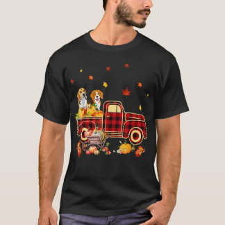 T-shirt Beagle Citrouille Camion Automne Leaf Thanksgiving