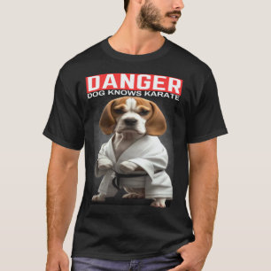 T-shirt Beagle connaît le Karaté