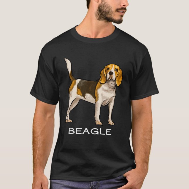 T-shirt Beagle Crazy Dog (Devant)