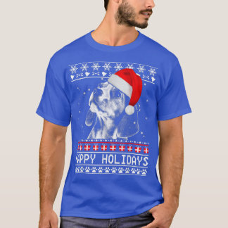 T-shirt Beagle Cute Happy Holidays Christmas Dog Lover Xma