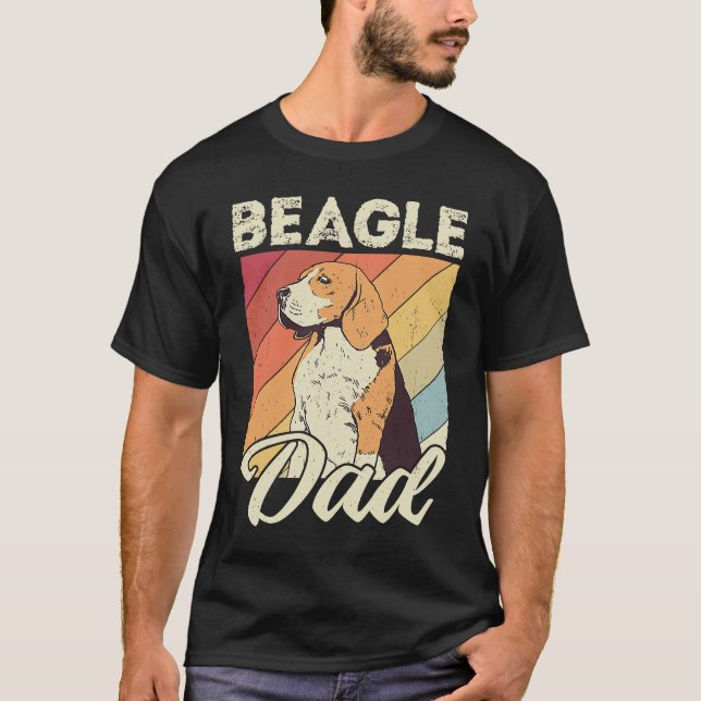 T-shirt Beagle dad dog dad daddy master dogs beagle (Devant)