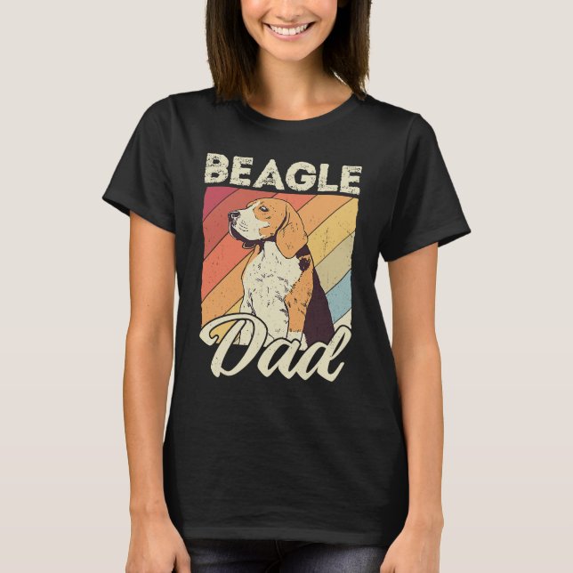 T-shirt Beagle dad dog dad daddy master dogs beagle (Devant)
