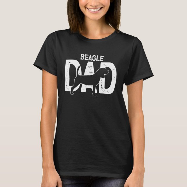 T-shirt Beagle Dog   Cute Puppy dad father (Devant)