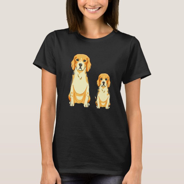 T-shirt Beagle Dog Mama Puppy Hunting Dog   (Devant)