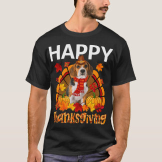 T-shirt Beagle Dog Turkey Costume Fall Vibes Thanksgiving