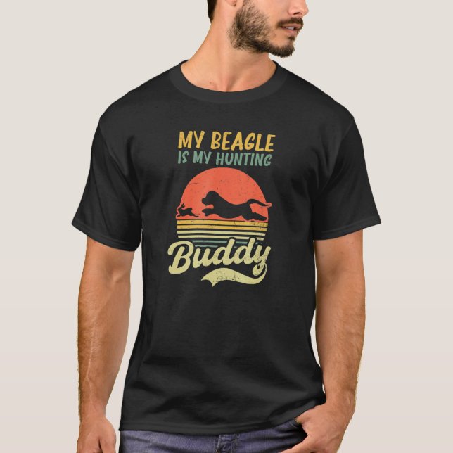 T-shirt Beagle Est Mon Époux De Chasse Design Beagle Chass (Devant)
