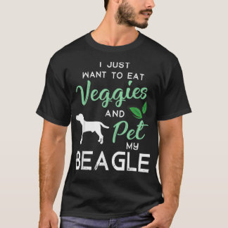 T-shirt Beagle Funny Vegan Dog Lover Owner Xmas Birthday G