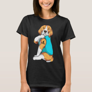 T-shirt Beagle I Love Mom Apparel, Dog Mom Dons des femmes