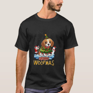 T-shirt Beagle Joyeux sapin de Noël éclaire Chien X Chiens