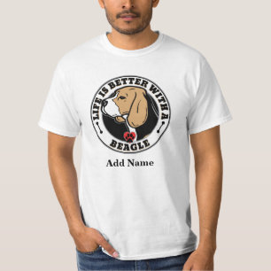 T-shirt Beagle - La Vie Personnalisée Est Meilleure Avec U