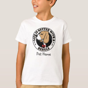 T-shirt Beagle - La Vie Personnalisée Est Meilleure Avec U