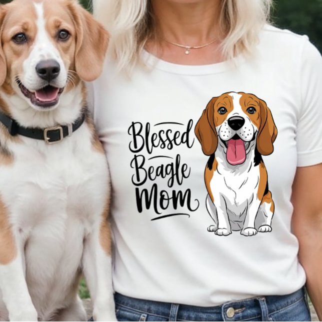 T-shirt Beagle Maman Vie Tee - Mignonne Chien Maman Cadeau (Créateur téléchargé)