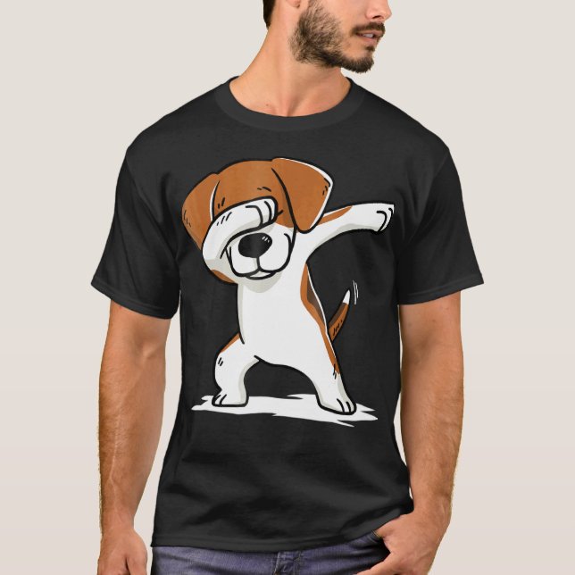 T-shirt Beagle mou Dabbing Dab Dance Gif (Devant)