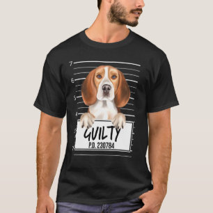 T-shirt Beagle Mugshot Coupable Chien
