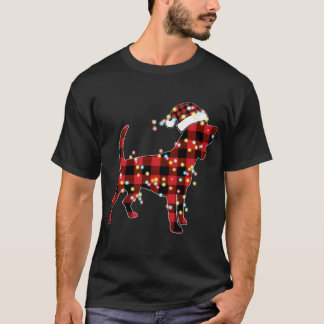 T-shirt Beagle Noël Red Plaid Buffalo Pajamas Noël Do