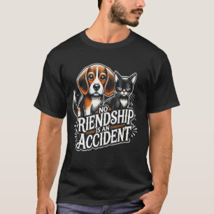 T-shirt Beagle Pas D'Amitié Accident Chat Chiot