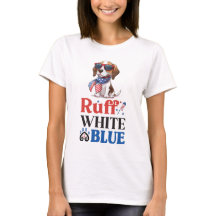 Beagle patriotique Ruff Blanc & Bleu