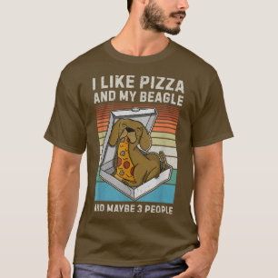 T-shirt Beagle Pizza Walk Chien Propriétaire Lover Puppy 1