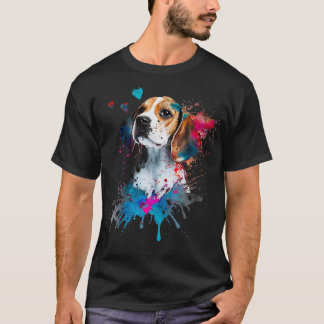 T-shirt Beagle Puppy Lover Cute Valentines Jour Amour Thèm