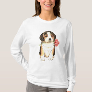 T-shirt Beagle rose de Valentine