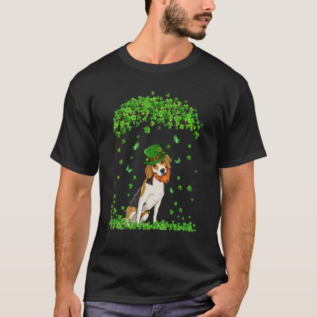 T-shirt Beagle St Patricks Day Lover Irish Shamrock Dog Lo (Devant)